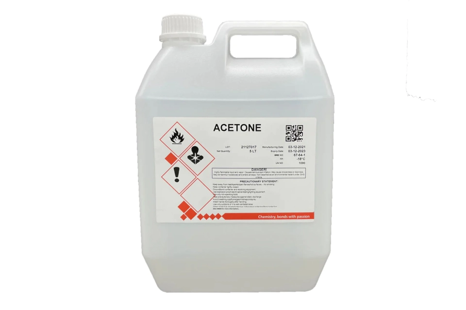 Acetone 99.9% Technical Grade 5L